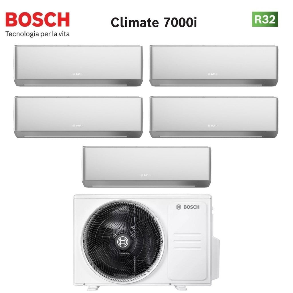 Bosch CLIMATE 7000i SILVER Pentasplit airconditioner 9+9+9+9+12 met CL5000M