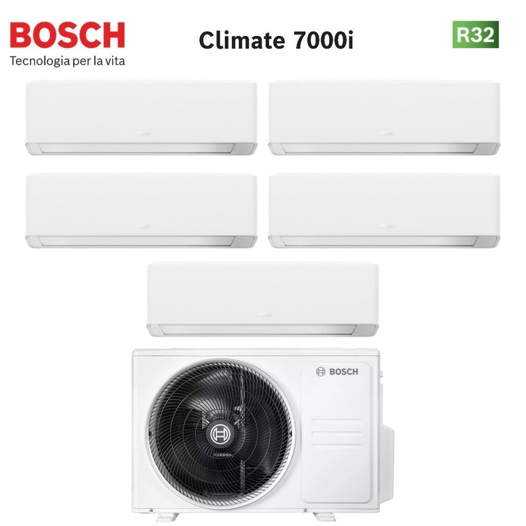 Bosch Climate 7000i penta-split airconditioner 3x 7000 Btu + 2x 9000 Btu met Climate 5000 M