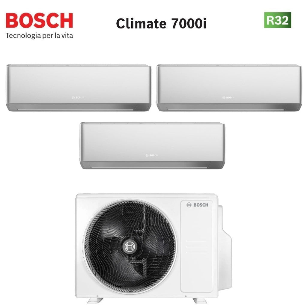 Bosch CLIMATE 7000i SILVER tri-split airconditioner 7+7+12