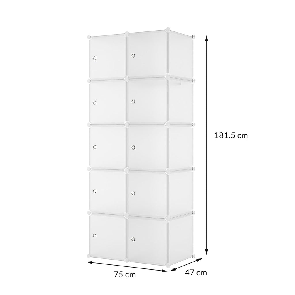 Le Stelle 10-modulen kunststof kast wit