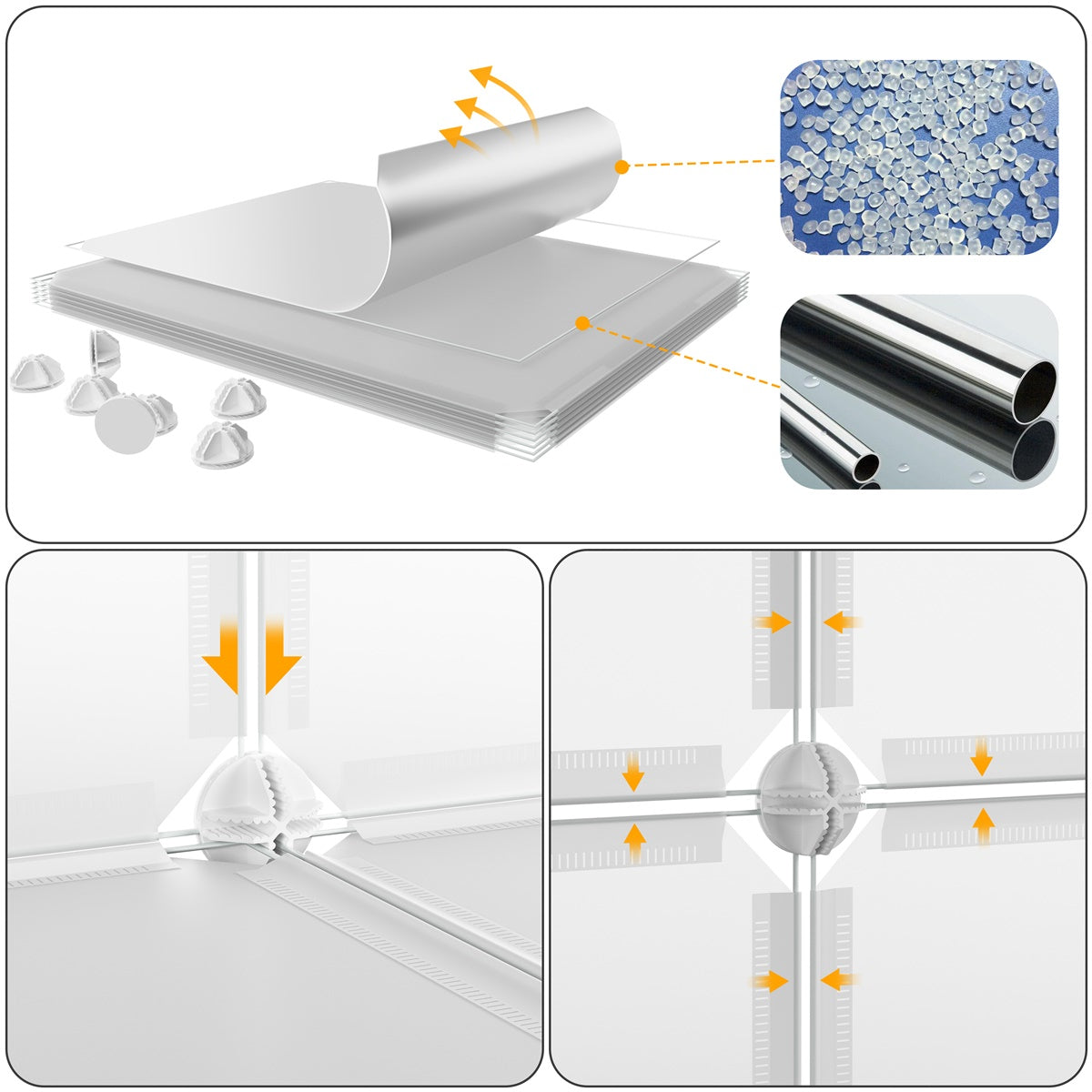 Le Stelle 12-modules opbergkast kunststof wit