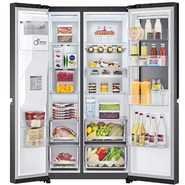 LG GSXV91MCAE Koelkast Side-by-Side 635 lt Wi‑Fi Zwart