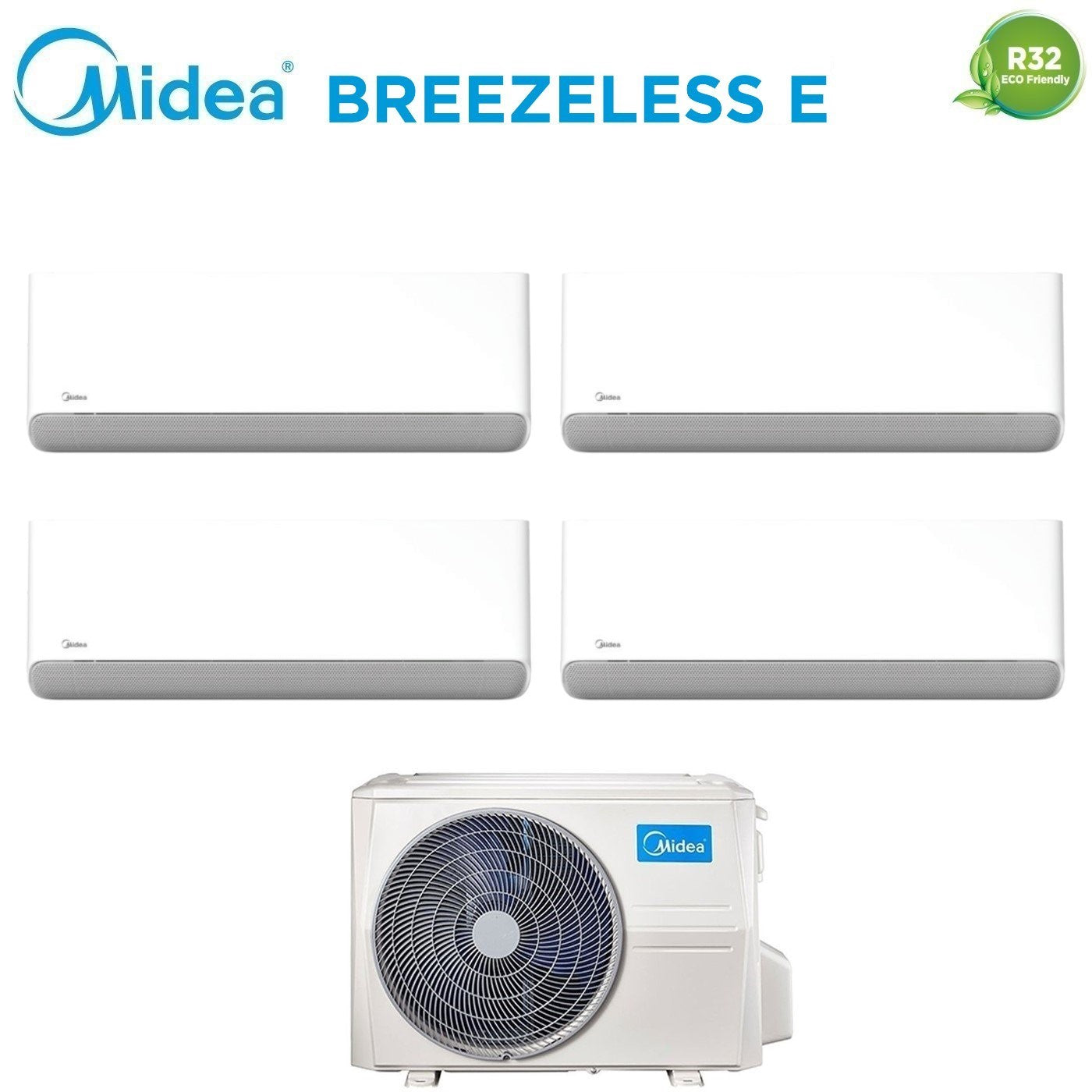 Midea Breezeless E Quadri-split airconditioner 12+12+12+12 (M4O-36FN8-Q)