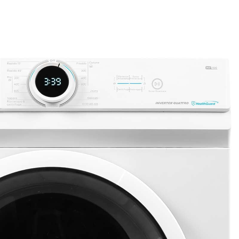 Lavatrice A Carico Frontale Midea Serie Lunar MF100W70BA/W-IT 7 Kg Classe A 1400 Giri (A85xL59,5xP47,5) Steam Care Bianco