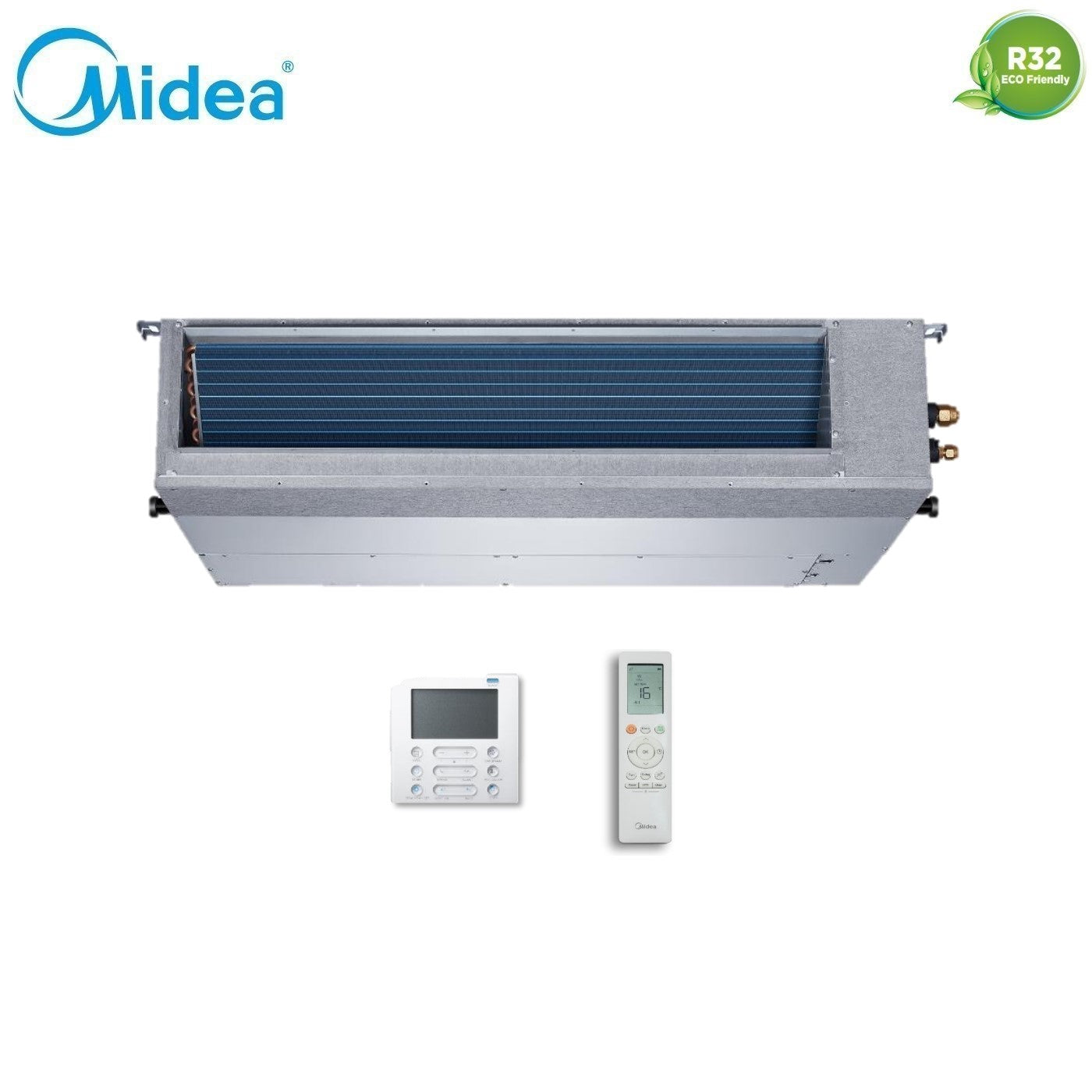 Unità Interna Canalizzabile Midea 12000 Btu MTIU-12HWFNX R-32 optional Wi-Fi Telecomando e Comando a Filo Incluso
