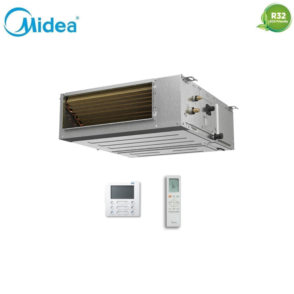 Unità Interna Canalizzabile Midea 12000 Btu MTJ-12HWFNX(GA) R-32 Wi-Fi Optional con Telecomando e Comando a Filo