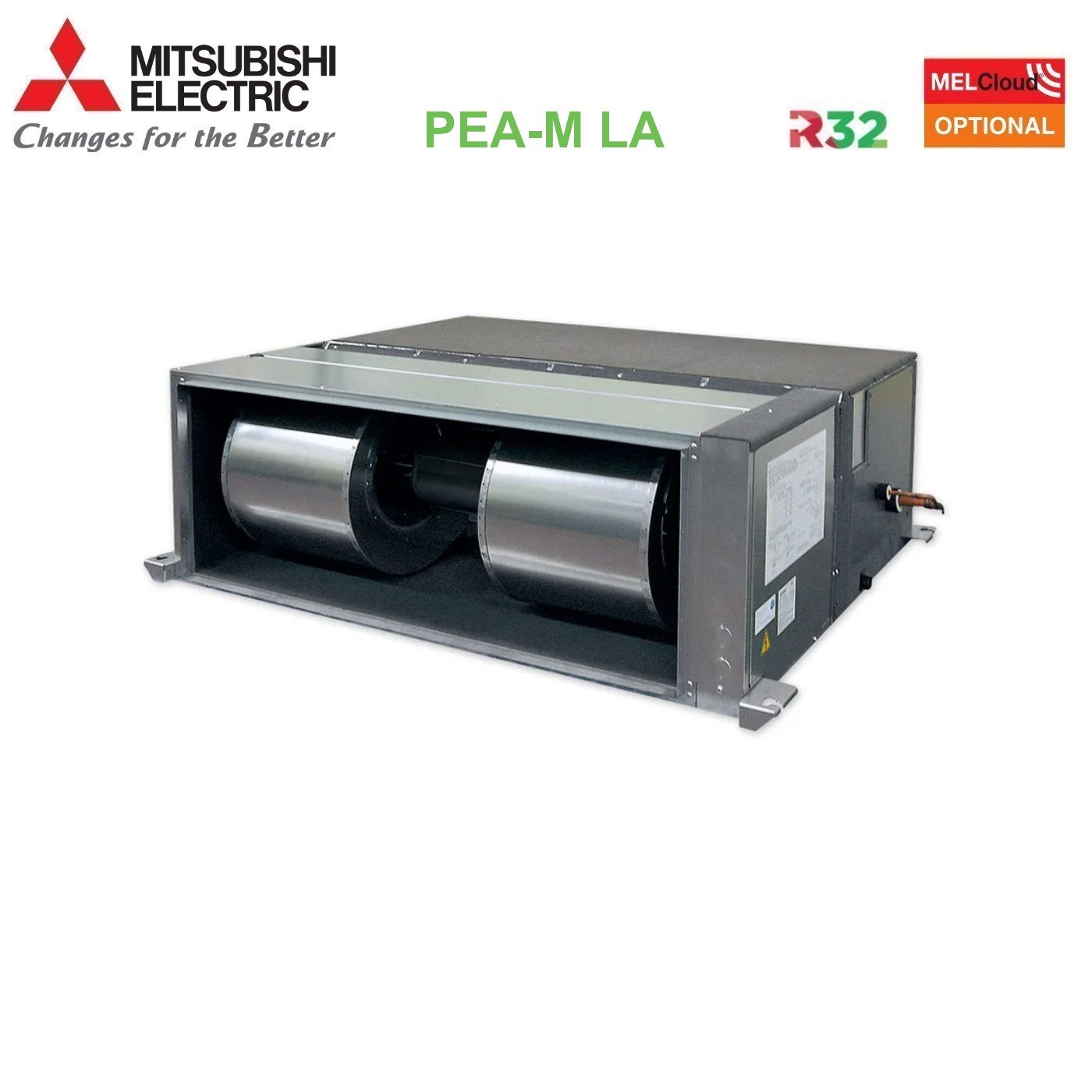 Mitsubishi Electric Air Conditioner Ducted Power Inverter High Prevalence 65000 Btu PEA-M200LA + PUZ-ZM200YKA Three-phase R-32 Wi-Fi Optional