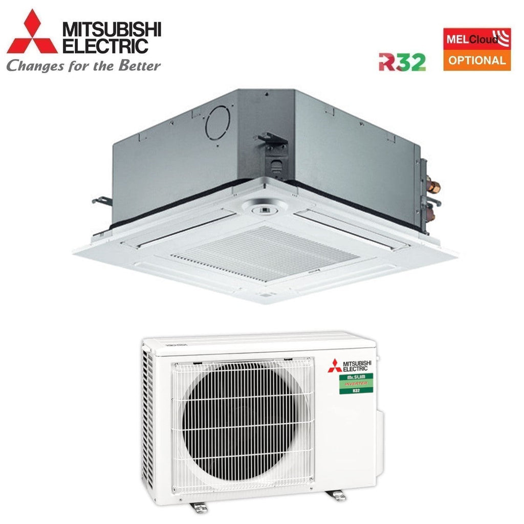 Air conditioner Mitsubishi Electric Inverter Cassetta 12000 Btu SLZ-M35FA R-32 optional Wi-Fi with Telecomando e Griglia Incluso