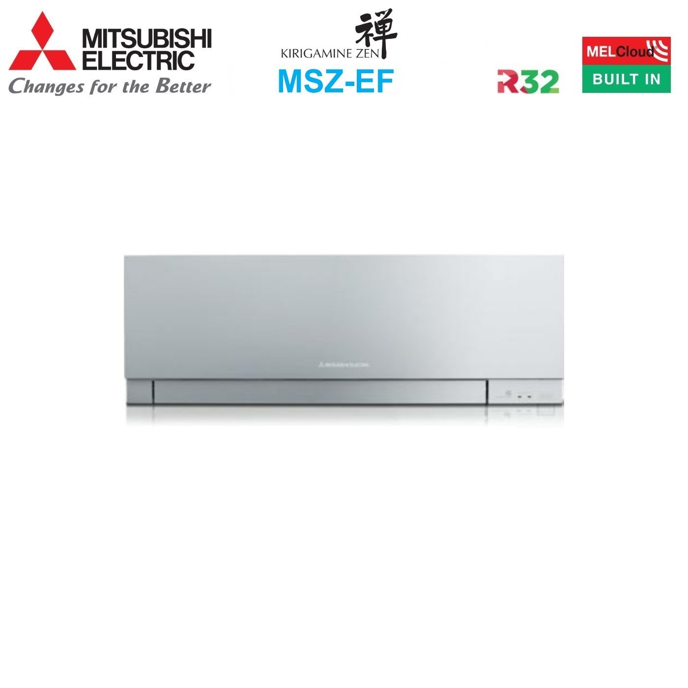 Mitsubishi Electric Trial Split Inverter Air Conditioning KIRIGAMINE ZEN SILVER series MSZ-EF 7+7+7 with MXZ-3F54VF R-32 Integrated Wi-Fi Silver Color 7000+7000+7000