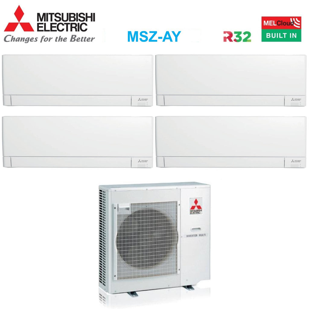 Mitsubishi Electric MSZ-AY + MXZ-4F80VF quad-split airconditioner 7+7+7+9 R-32 Wi‑Fi