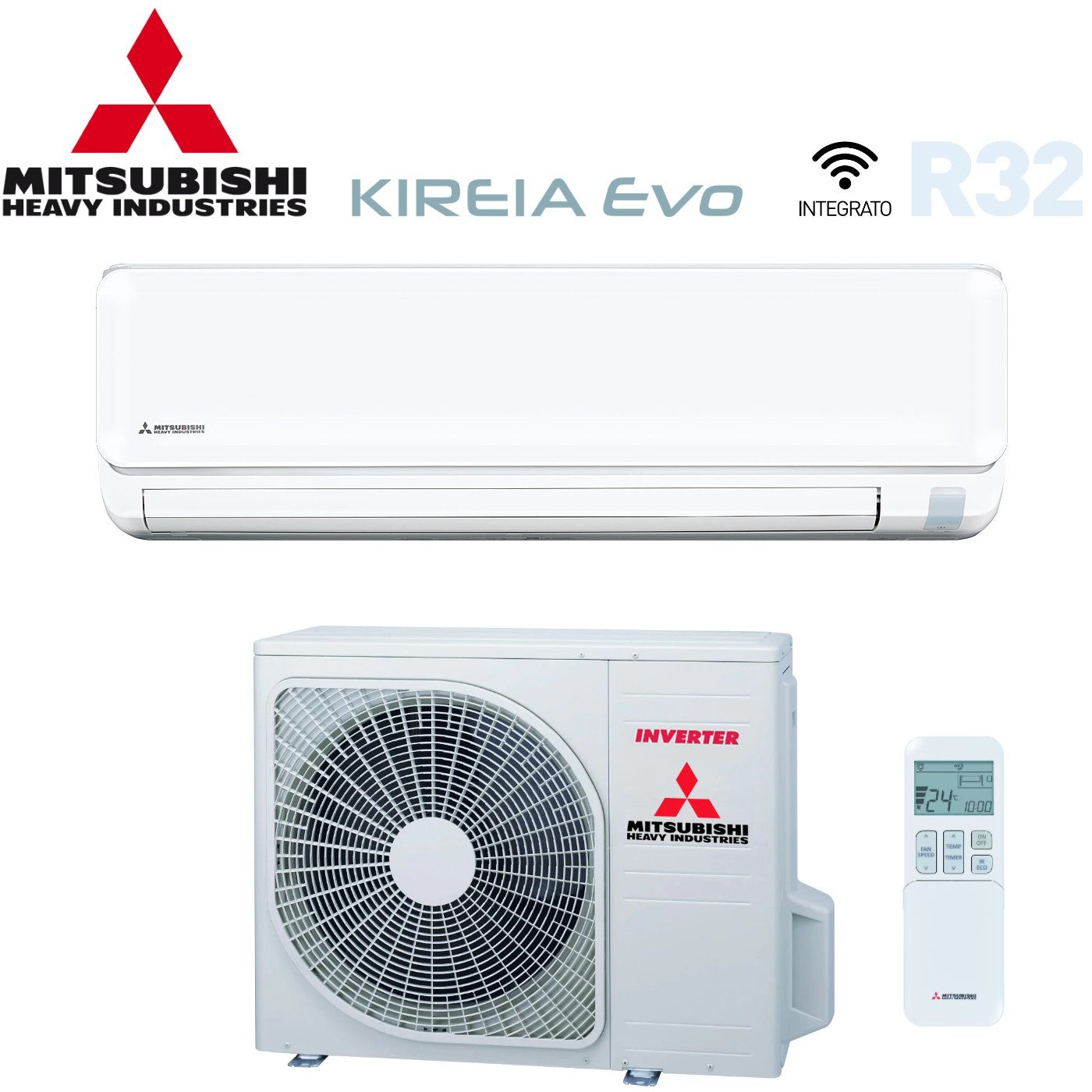 Air conditioner Mitsubishi Heavy Industries Kireia Evo 24000 Btu SRK 71 ZTL-W R-32 built-in Wi-Fi
