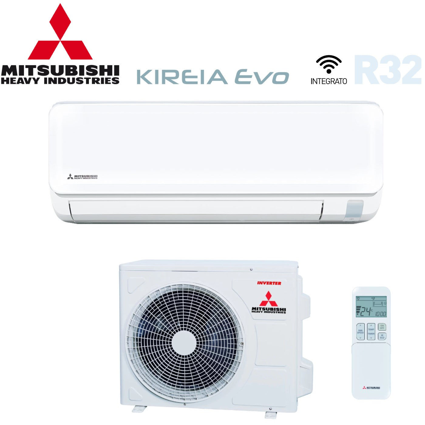Air conditioner Mitsubishi Heavy Industries Kireia Evo 9000 Btu SRK 25 ZTL-W R-32 built-in Wi-Fi