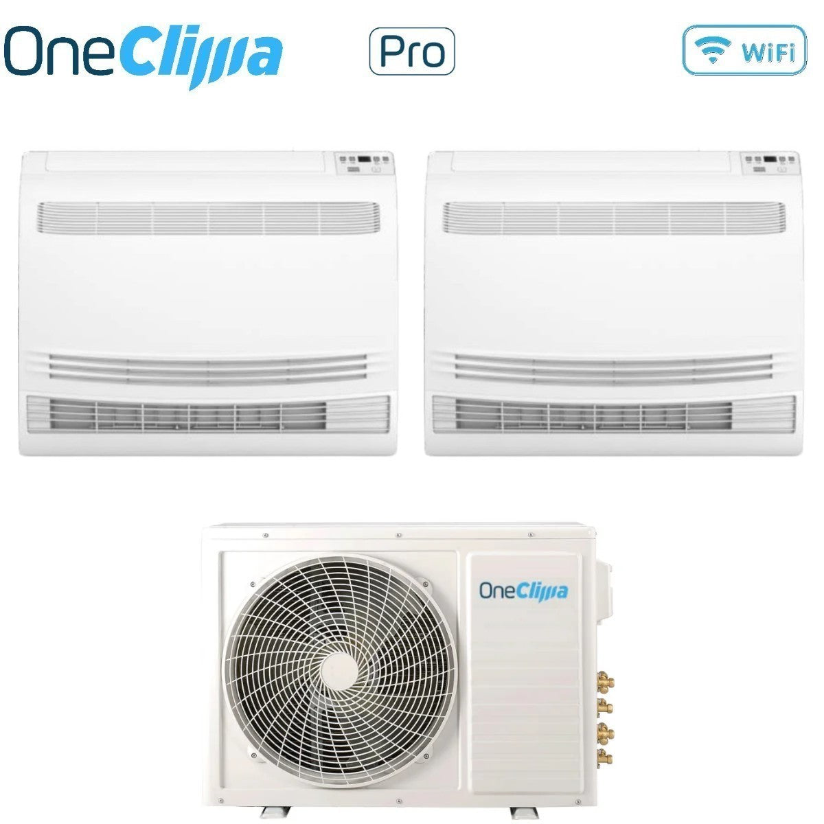 Air conditioner dual-split OneClima Console 12+12 with MLT18x2/Y24 R-32 optional Wi-Fi with Telecomando di series