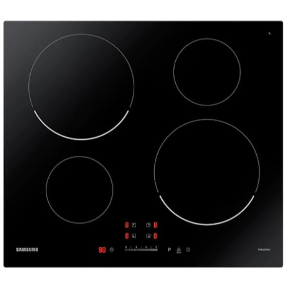 Piano A Induzione Samsung NZ64T3707AK 4 Fuochi (L59xP52) Vetro black Slide Touch Control