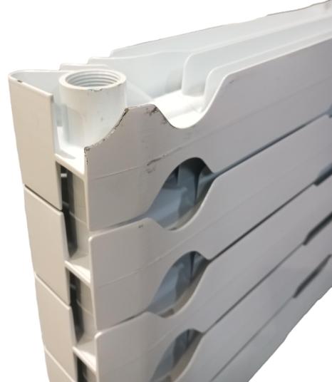 Radiatori 2000 Helyos Evo aluminium radiator 5 elementen hart-op-hart 500 mm
