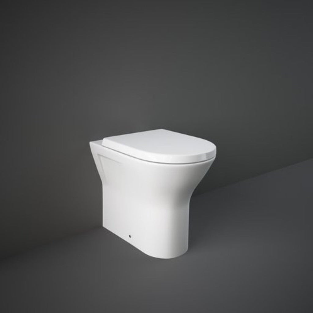 Rak Resort Ceramic WC WC Universal Drain and Rimless Seat System with Original Lid
