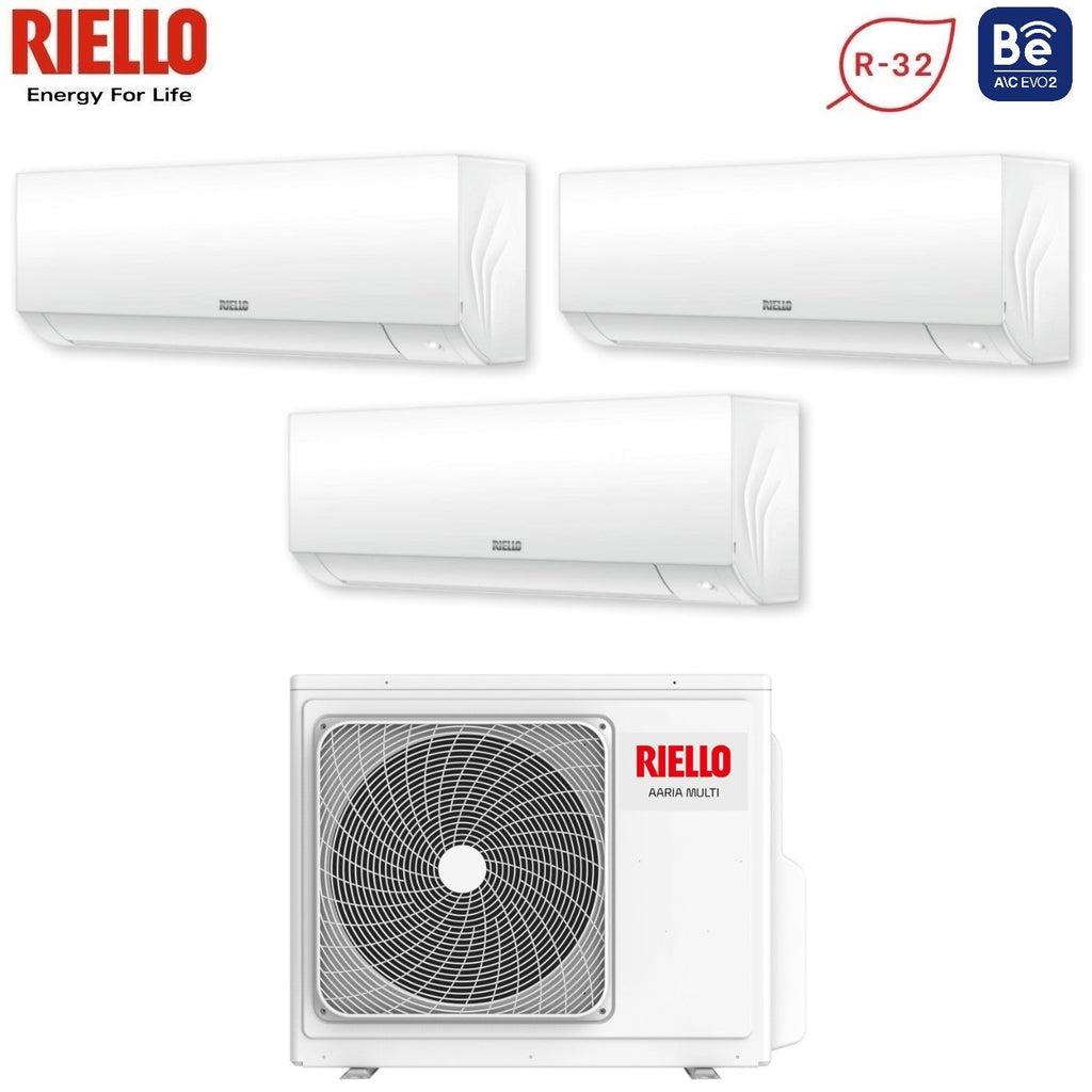 Riello AARIA PLUS I airconditioner tri-split 3×12000 Btu (R-32, ingebouwde Wi‑Fi)