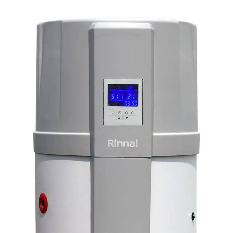 Scaldacqua a Pompa di Calore Rinnai SHIMANTO SANITARY 200 Litri EHP-WH200-1A with Serpentino Ausiliario Gas R134A Display Touch LCD a Bordo