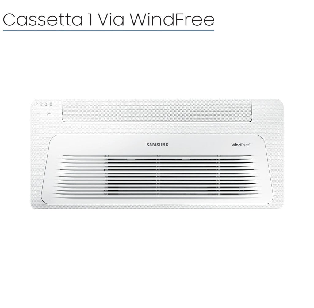 Unità Interna Samsung Cassetta WindFree 1 Via Slim 9000 Btu AJ026TN1DKG R-32 Wi-Fi Optional con Pannello Incluso