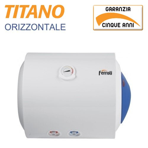 Ferroli Titano 50 HO horizontale boiler 48,5 liter