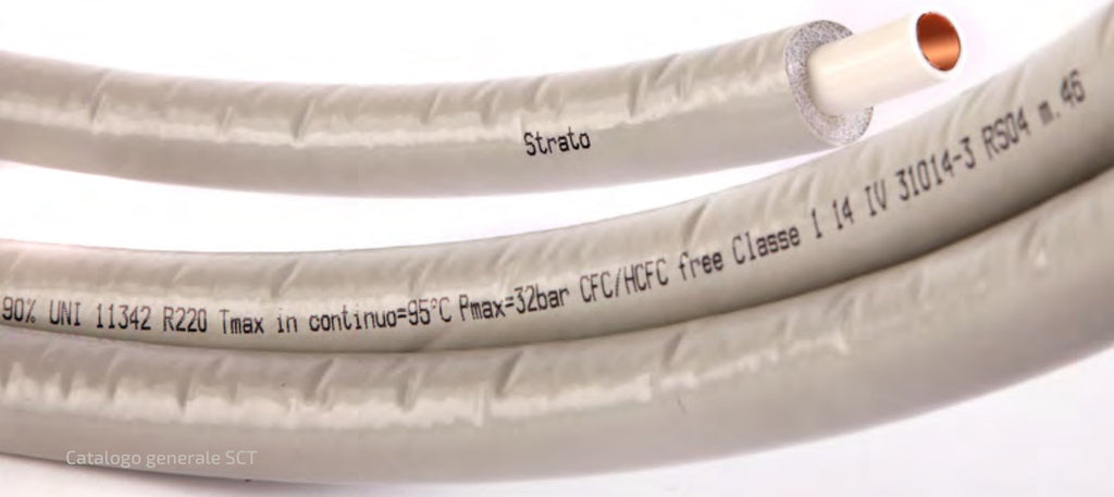 Multilayer Copper Pipe SCTubes LAYER Insulated For Heating 50 Meters 16 x 2 mm Coated with Copper Core