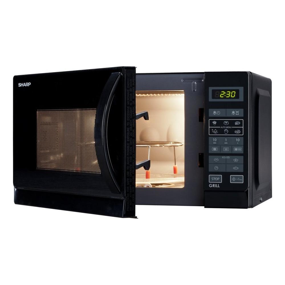 Forno A Microonde Sharp R642BKW 800 W 20 Litri Touch (A25,7xL43,9xP35,8) Nero Grill Con Griglia Al Quarzo