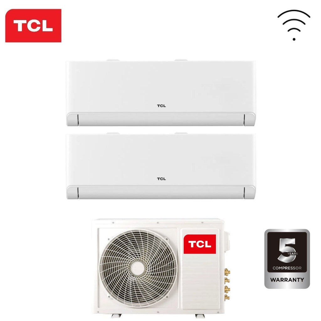 TCL BreezeIN P5 Dual-split airconditioner 9+9 (2x 9000 Btu) MT1821 R-32 Wi‑Fi