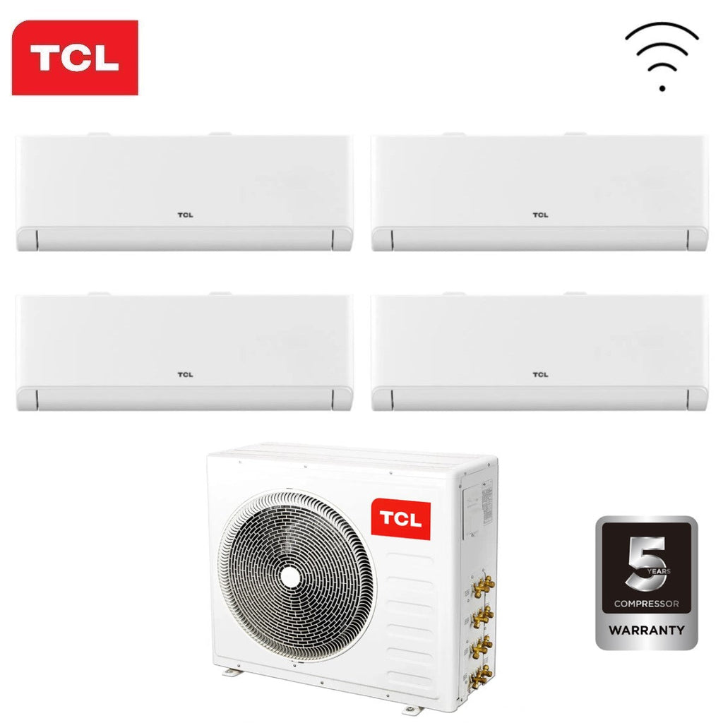 TCL BreezeIN 9+12+12+12 BTU Quad-Split Air Conditioner R-32 Wi-Fi Built-in | MT3240