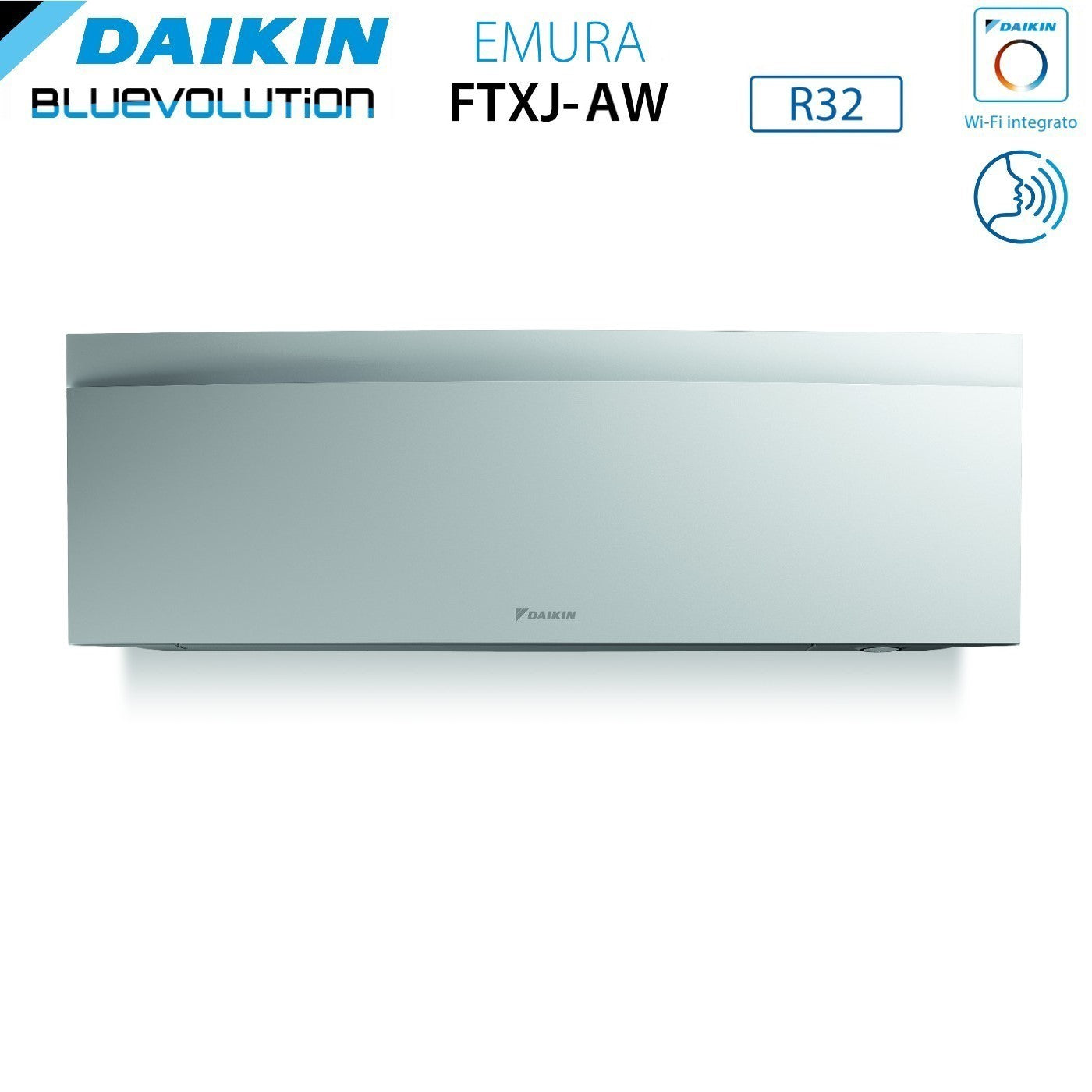 Daikin FTXJ20AW Emura III binnenunit 7000 BTU R32 met geïntegreerde Wi‑Fi, mat wit