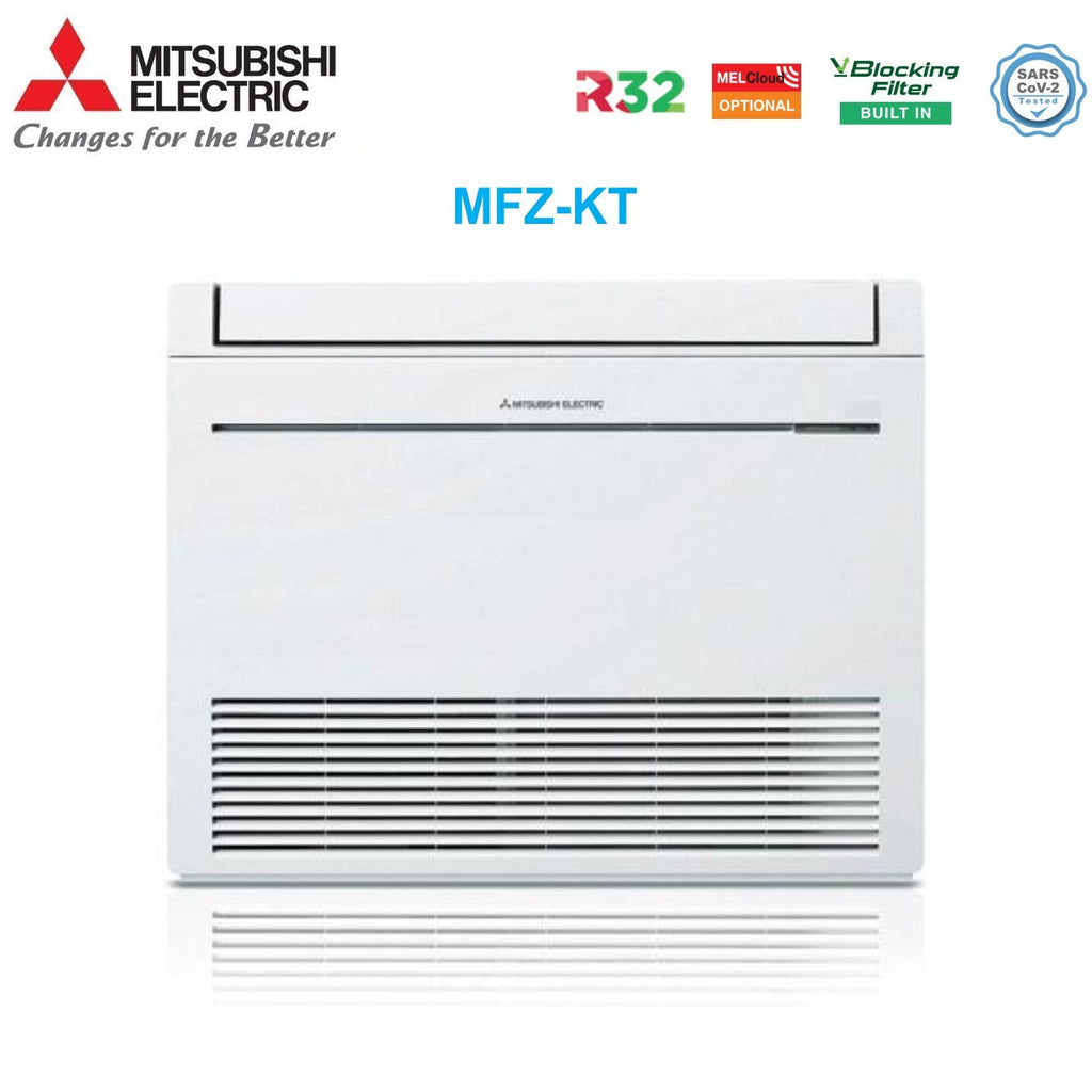 Indoor Floor Unit Mitsubishi Inverter 9000 BTU MFZ-KT25VG R-32 Remote Control Included