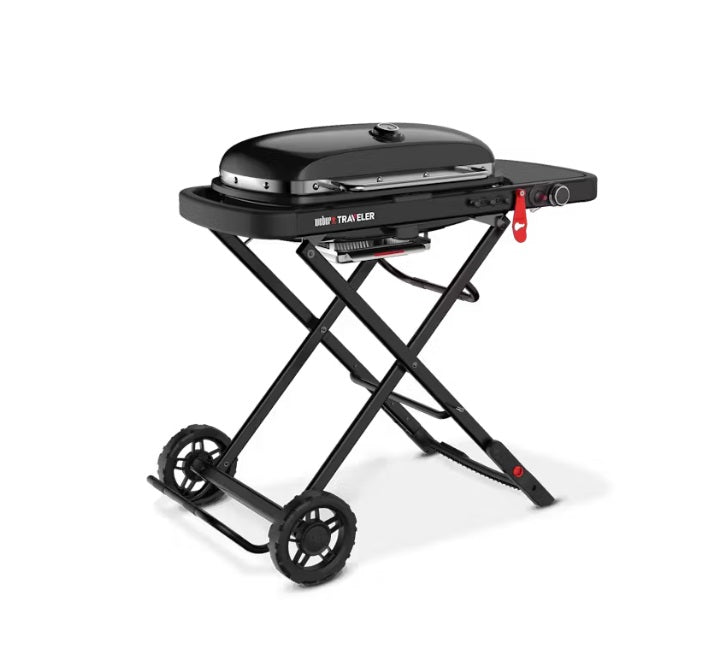 Barbecue a Gas Weber Traveler Stealth Edition