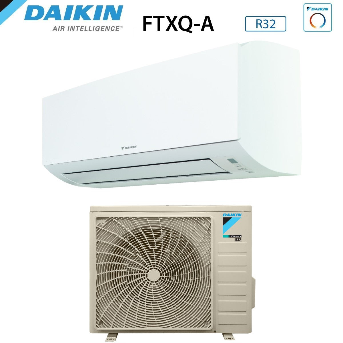 Daikin Bluevolution Inverter Air Conditioner 9000 Btu FTXQ25A + RXQ25A R-32 Wi-Fi Optional A++/A+