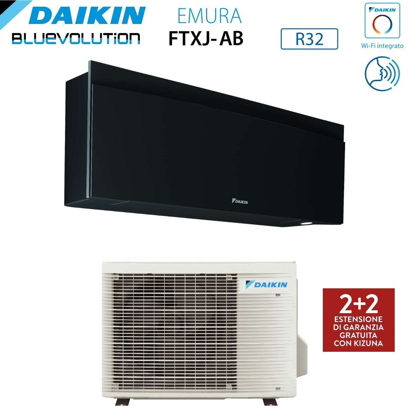 Daikin Emura FTXJ25AB airconditioner zwart