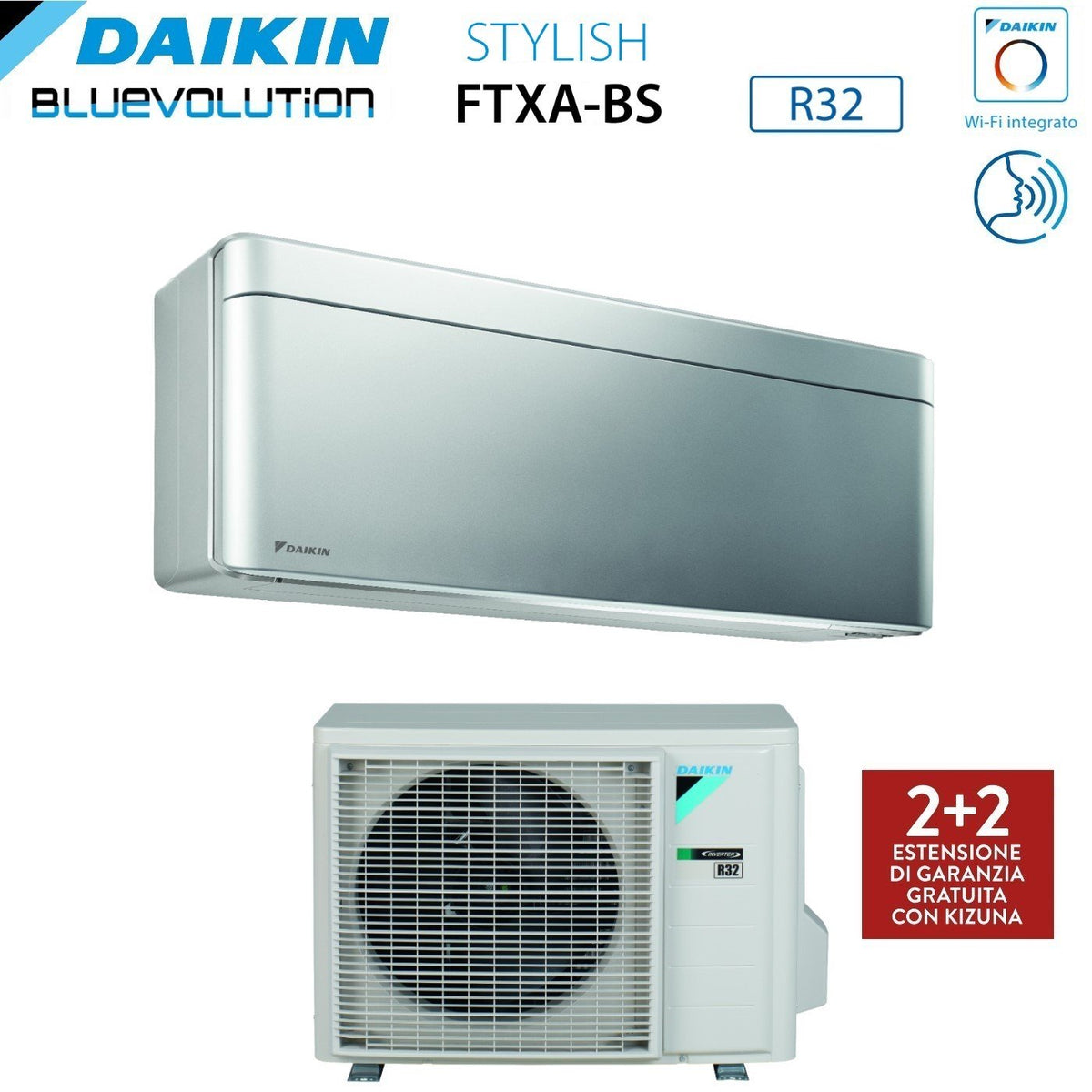 Daikin FTXA25BS Stylish wandmodel airconditioner zilver