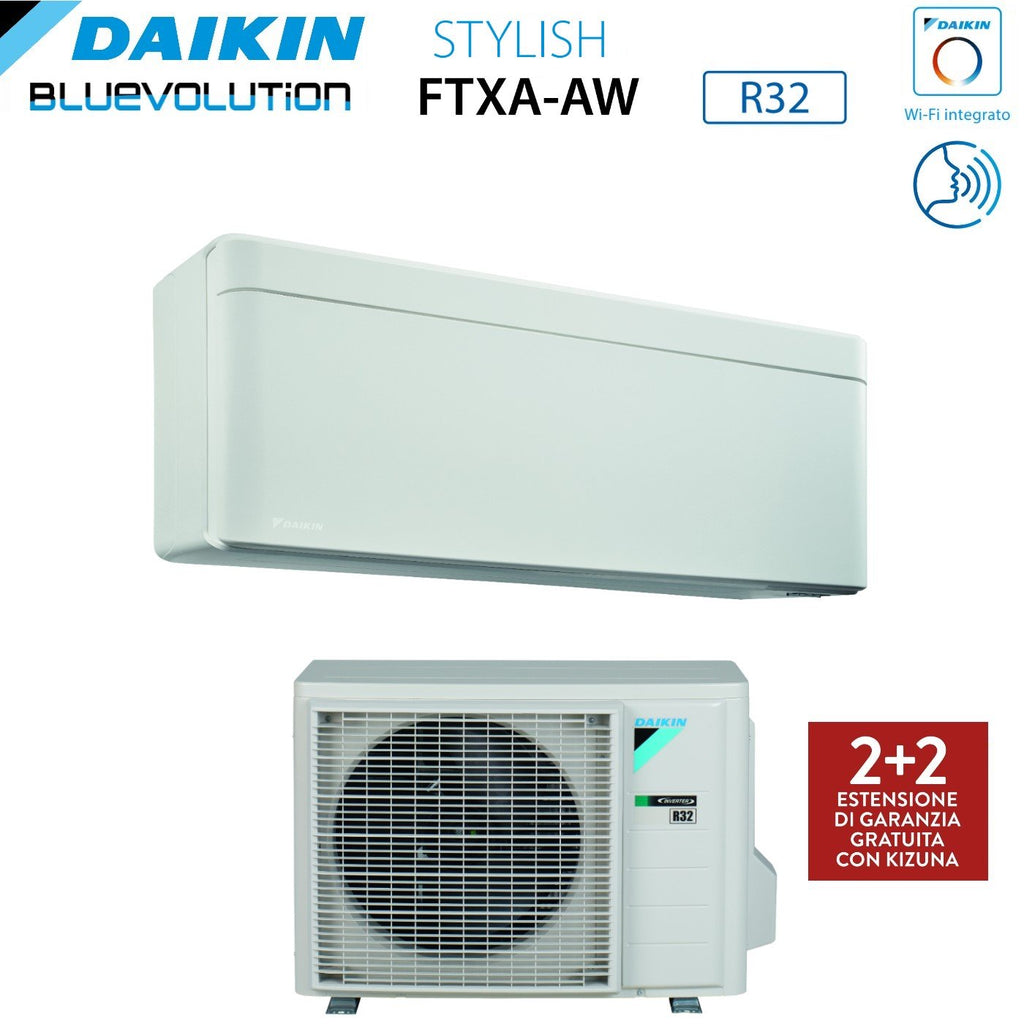 Daikin Bluevolution Inverter Air Conditioner STYLISH WHITE series 12000 Btu FTXA35AW R-32 Integrated Wi-Fi class A+++ White color - Italian guarantee
