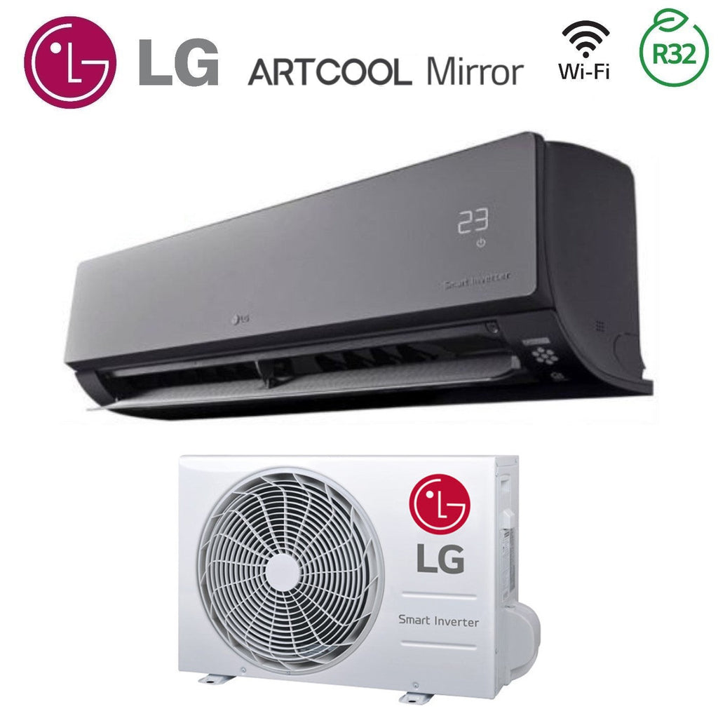 LG Inverter Air Conditioner ARTCOOL MIRROR series 12000 Btu AC12BK R-32 Integrated Wi-Fi UV Nano Voice Control Class A++/A+