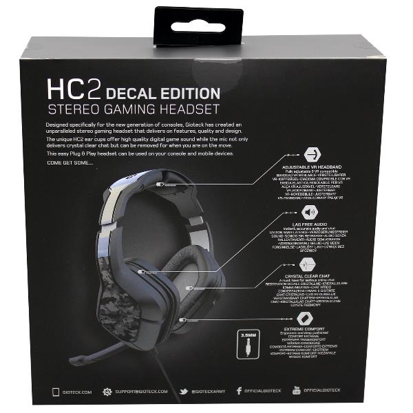 Gioteck HC2 USB headset met microfoon - camouflage