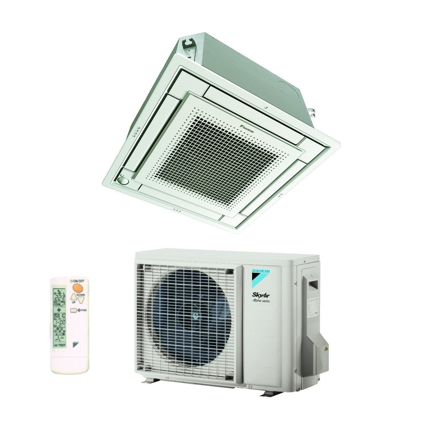 Daikin Fully Flat Cassette Air Conditioner 12000 BTU FFA35A9 + RZAG35A R-32 Optional Wi-Fi with Wired Control and Grille Included