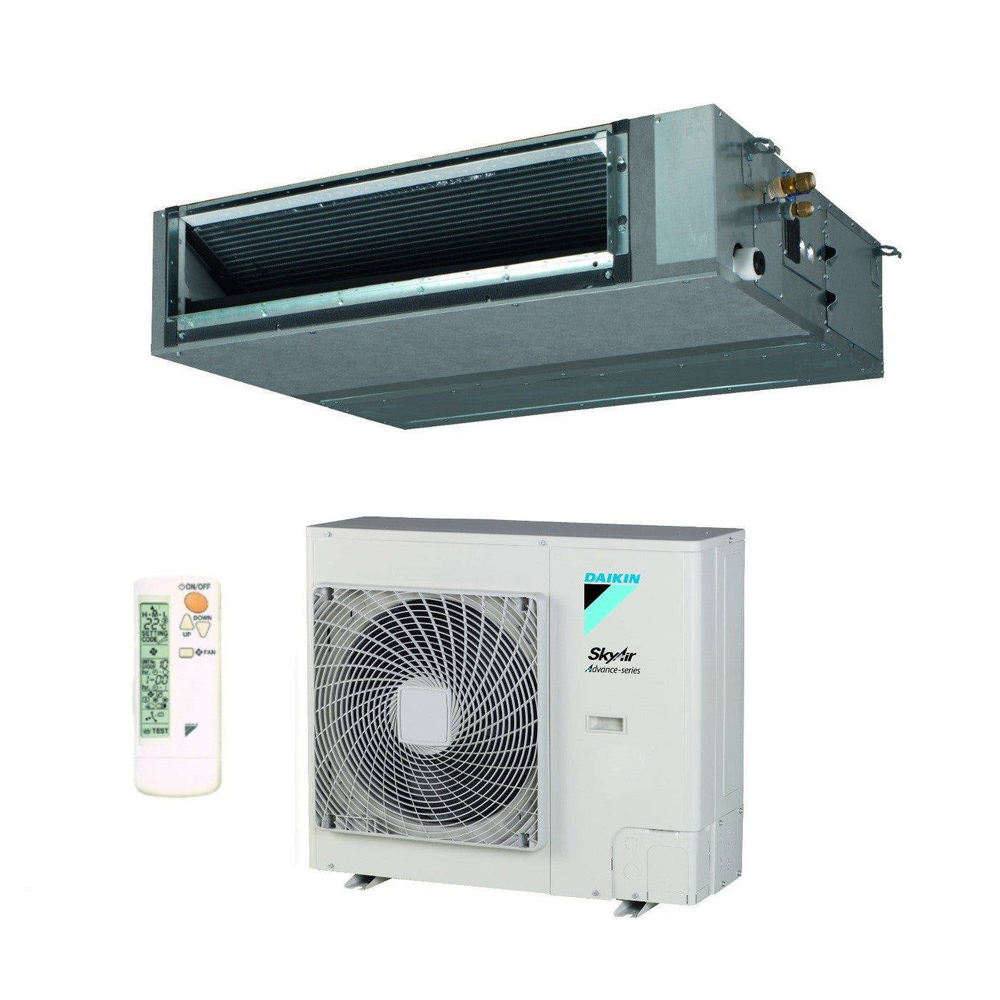 Daikin Bluevolution Ducted Air Conditioner Medium Head 24000 BTU FBA71A + AZAS71MV1 Single Phase R-32 Wi-Fi Optional with Wired Control