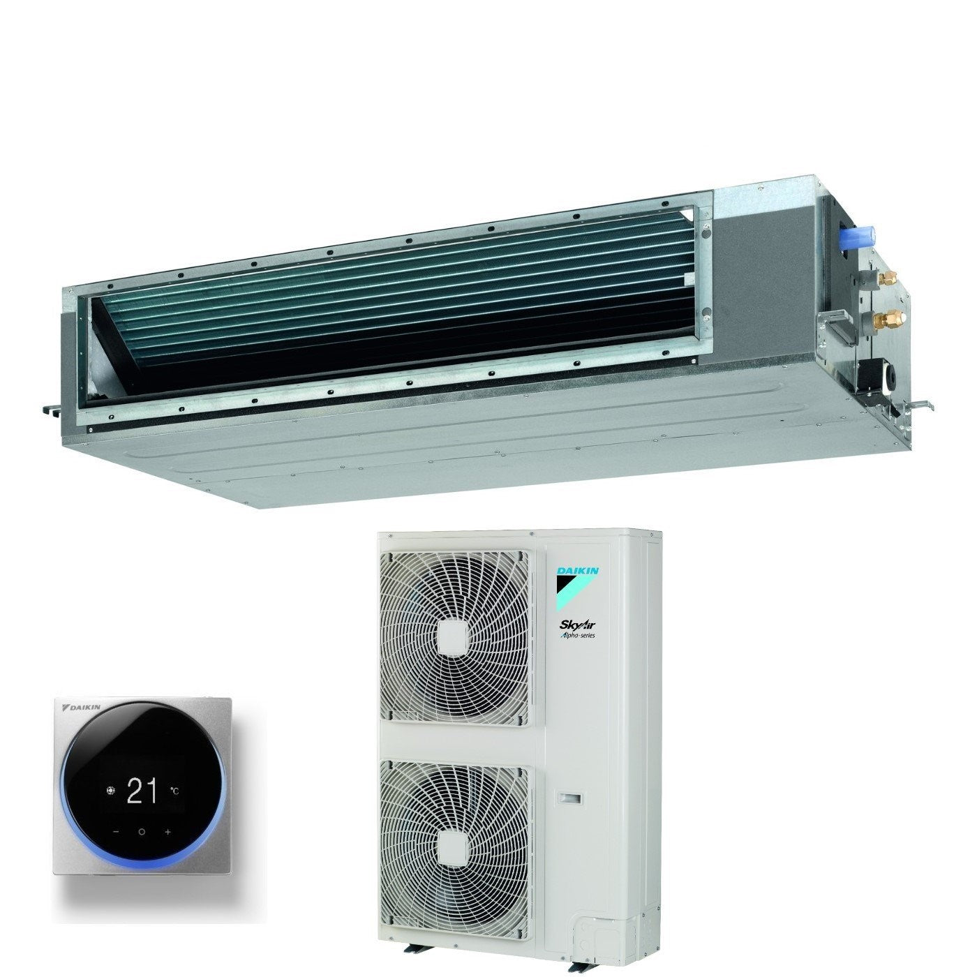 Daikin Bluevolution Ducted Air Conditioner Medium Pressure 36000 Btu FBA100A + RZAG100NY1 Three-phase R-32 Wi-Fi Optional with Wired Control