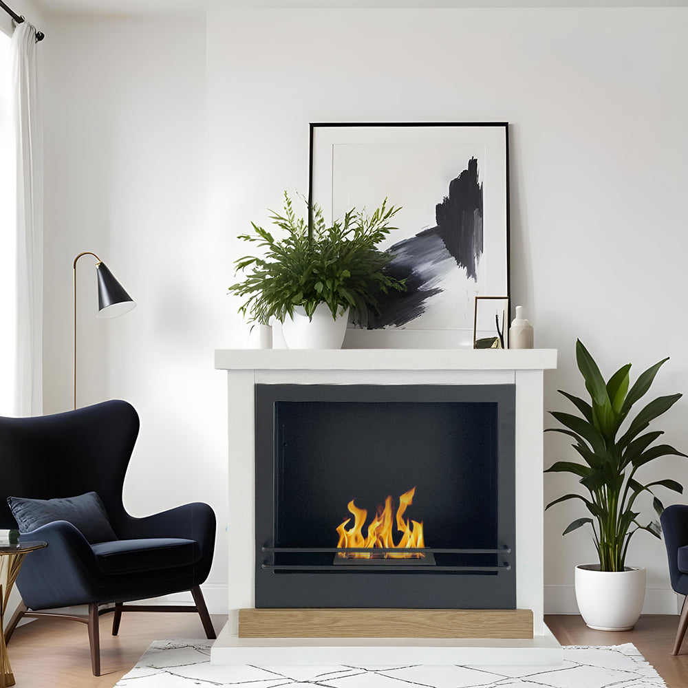 Divina Fire Stoccolma bio-ethanol haard wit 75, 5x24x68 cm