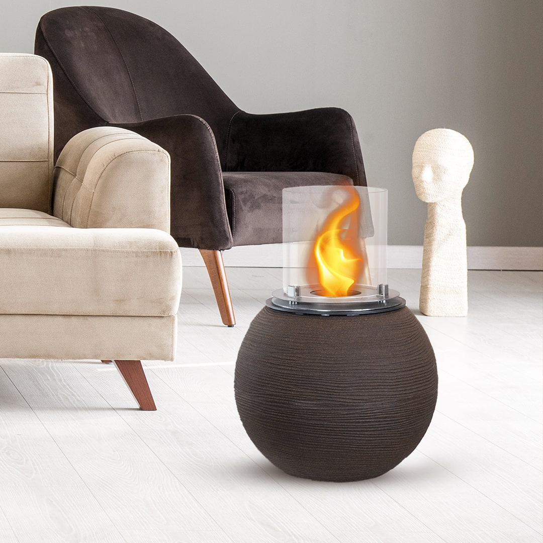 Divina Fire BOTTICELLI Terra bio-ethanol haard voor binnen/buiten Ø40 x 54 cm