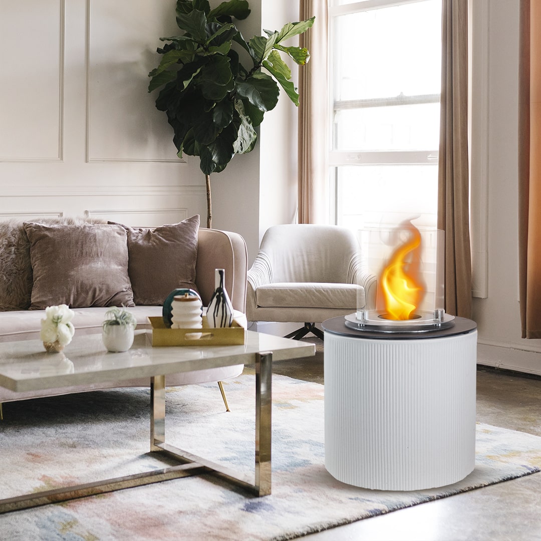 Divina Fire MODIGLIANI bio-ethanol haard voor binnen en buiten - wit