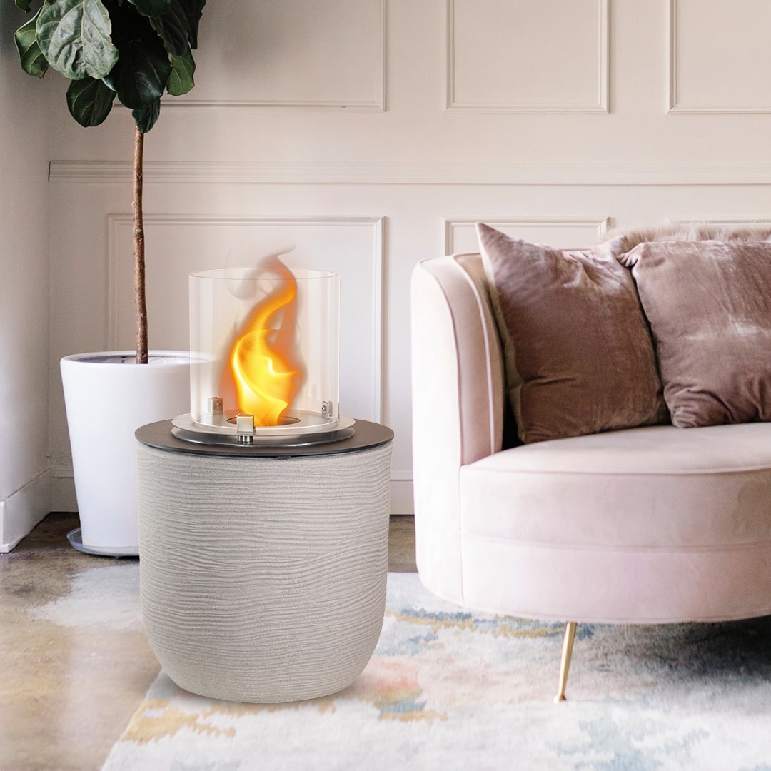 Divina Fire RAFFAELLO bio-ethanol haard Ø 35 x 55 cm - Corda Beige