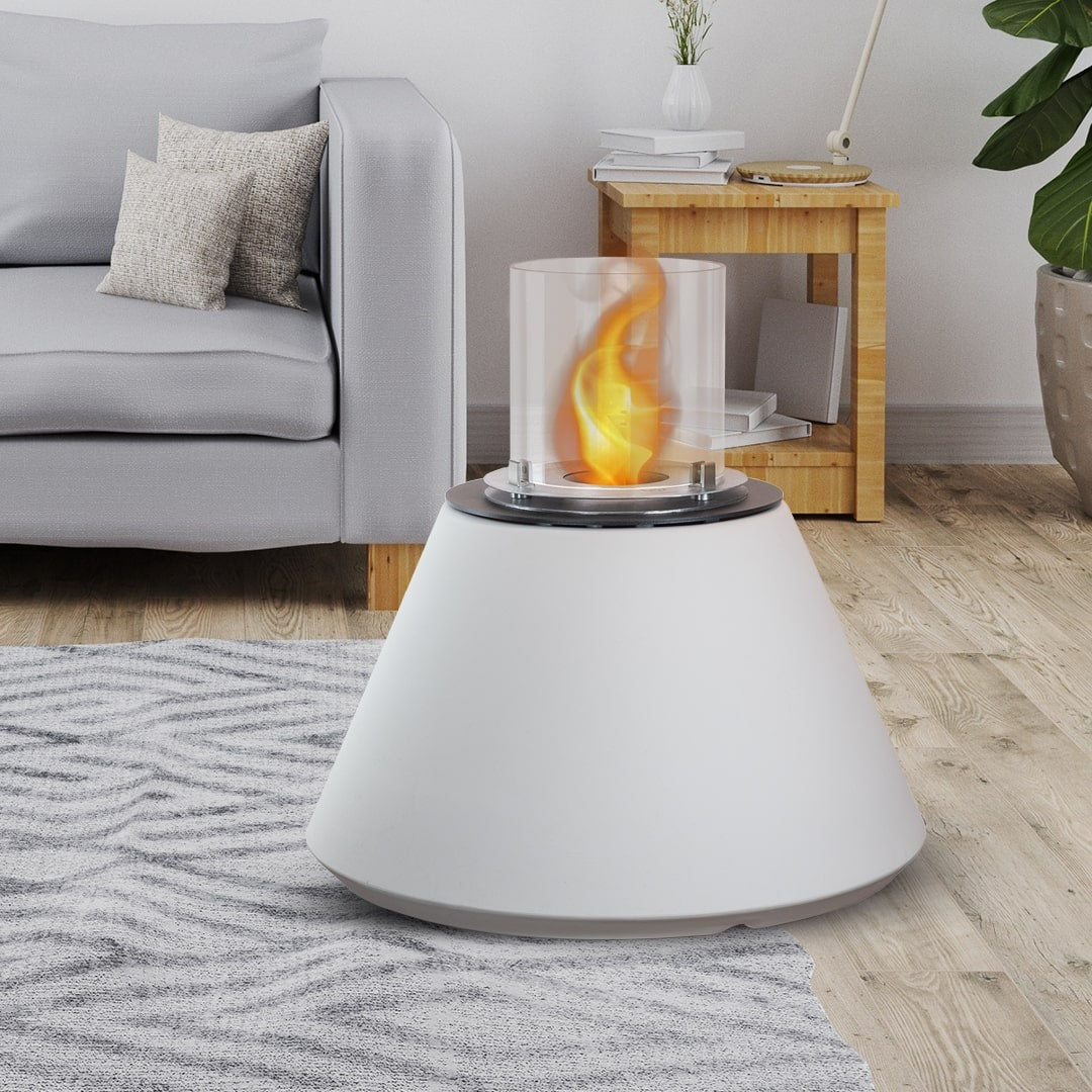 Divina Fire STROMBOLI bio-ethanol haard Ø60 x H56 cm Perla wit