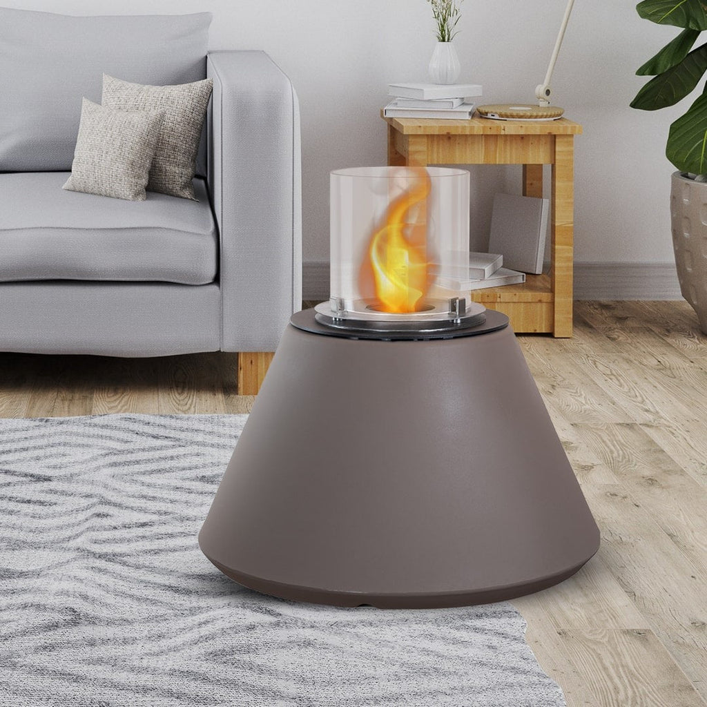 Divina Fire STROMBOLI bio-ethanolhaard binnen/buiten Ø60 x H56 cm taupe