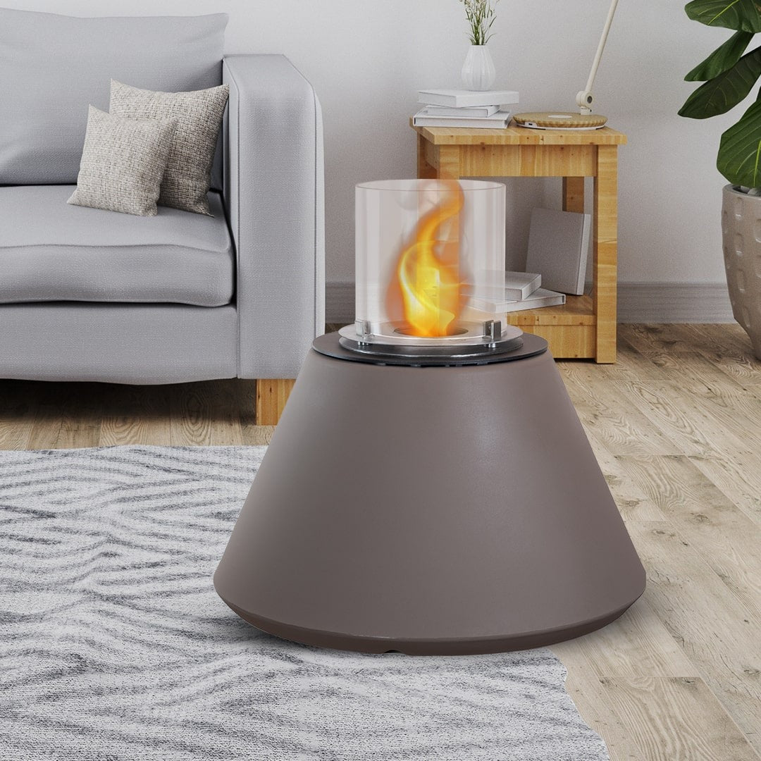 Divina Fire STROMBOLI bio-ethanolhaard binnen/buiten Ø60 x H56 cm taupe
