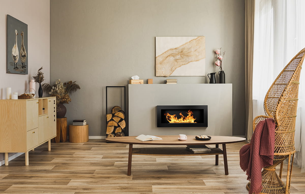 Divina Fire Lucca Black bio-ethanolhaard 2,5 kW wand/inbouw