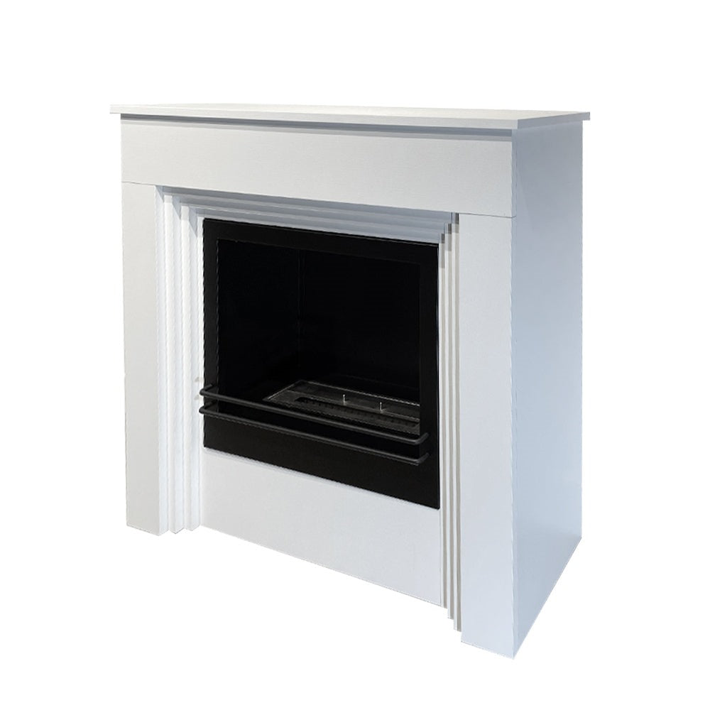 Camino a bioetanolo da terra BELLINI in legno white Made in Italy L96 x P35 x H96