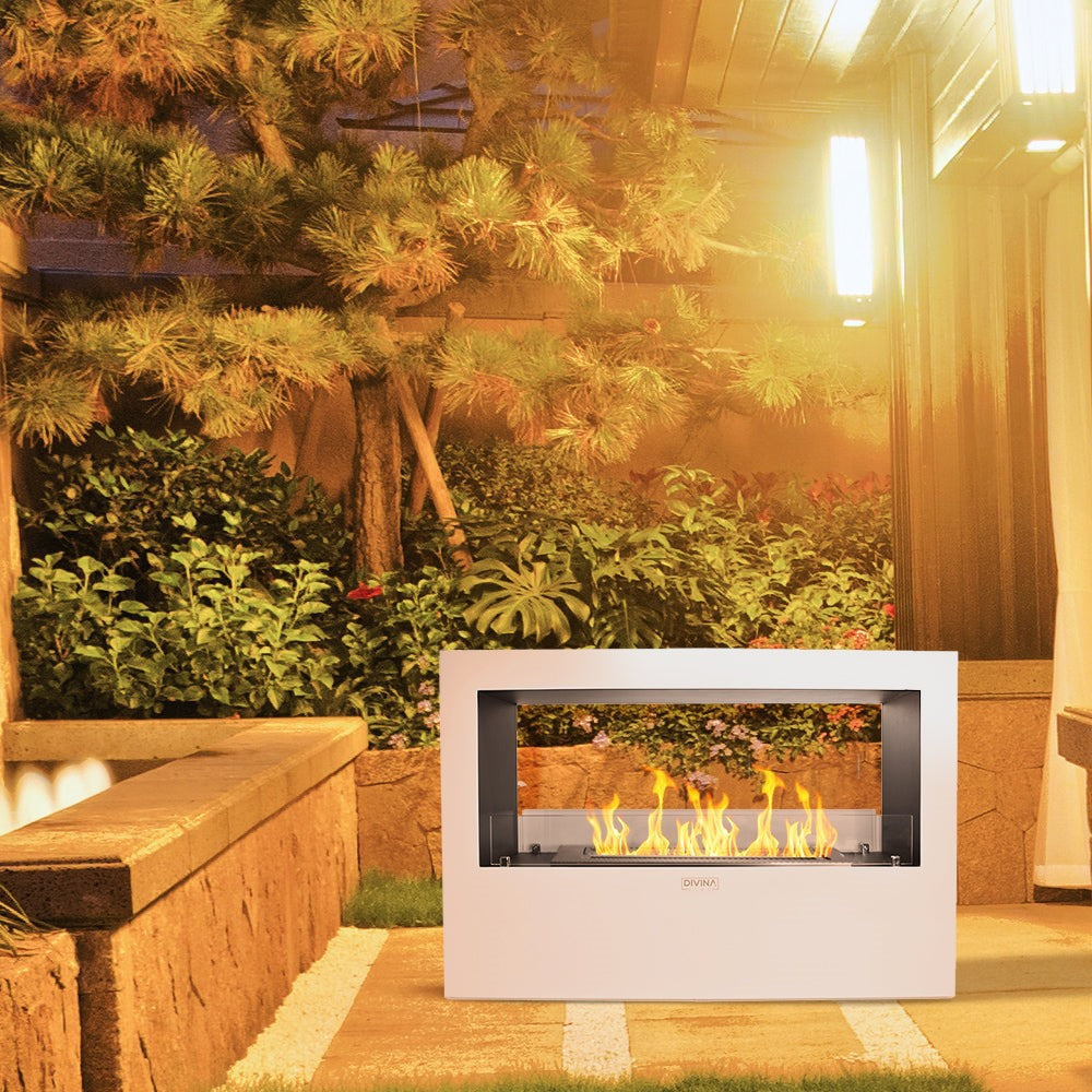 Divina Fire Giotto S bio-ethanol haard wit 3,5–4 kW
